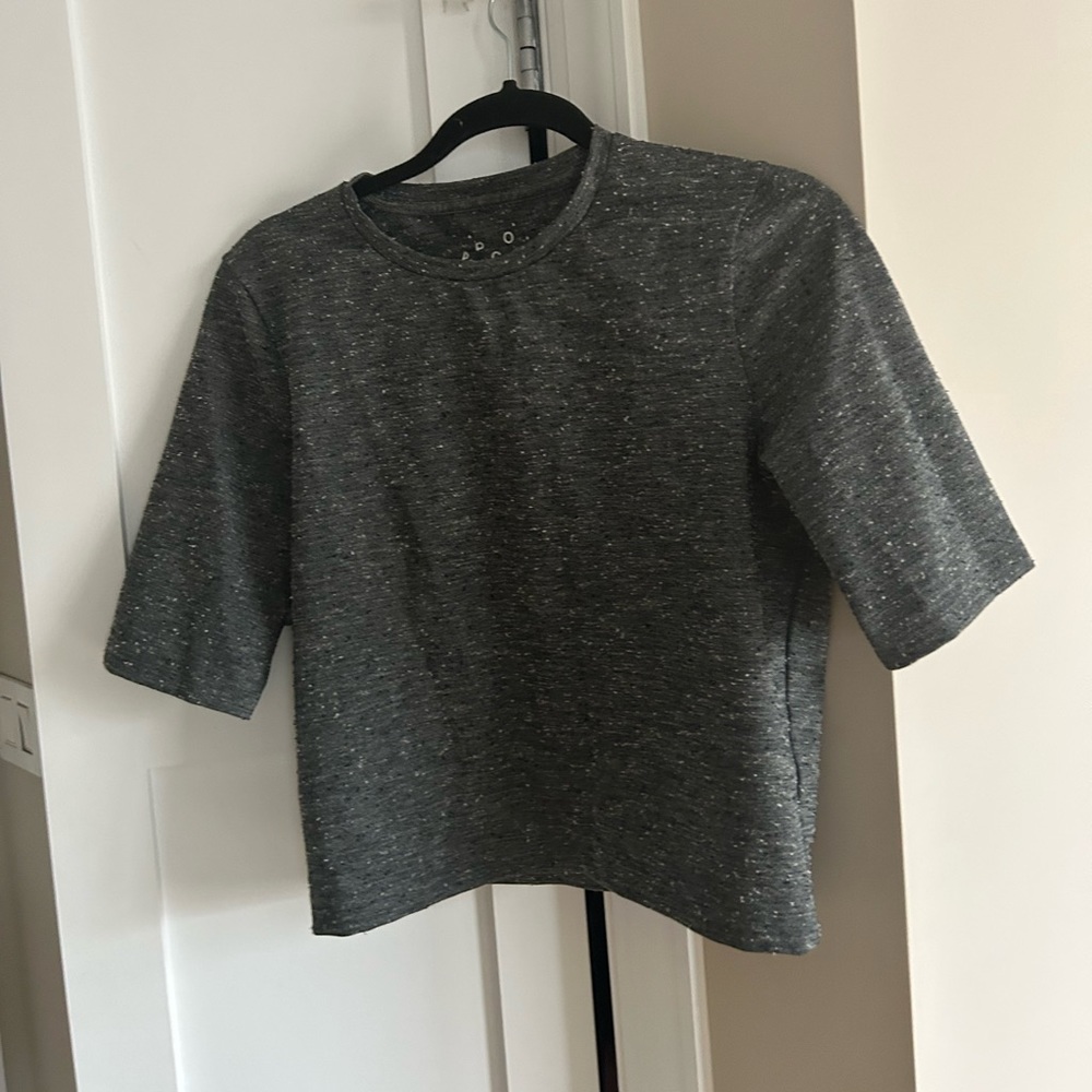 APC Outdoor Voices crop grey sweater top colab